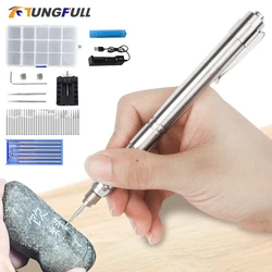 Mini Engraver Pen Cordless Electric Drill Dremel Rotary Tool Lithium Battery Power Tools Kit Carving Polishing Drilling Machine