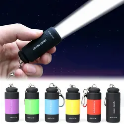 1PC Mini Keychain Flashlight USB Charging LED Light Stonego Flashlight Waterproof Keychain Light