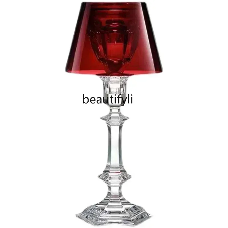 06.Crystal Candle Holder Home Decoration Light Luxury Wedding Gift Atmosphere Candlestick