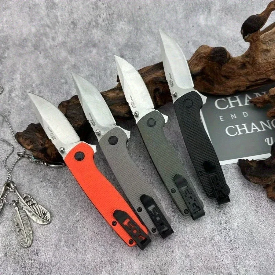 S/O/G المحور قفل سكين للفرد 440C شفرة مقبض مريح التخييم في الهواء الطلق العملي سكين صيد سكينة فاكهة أداة الطوارئ #4