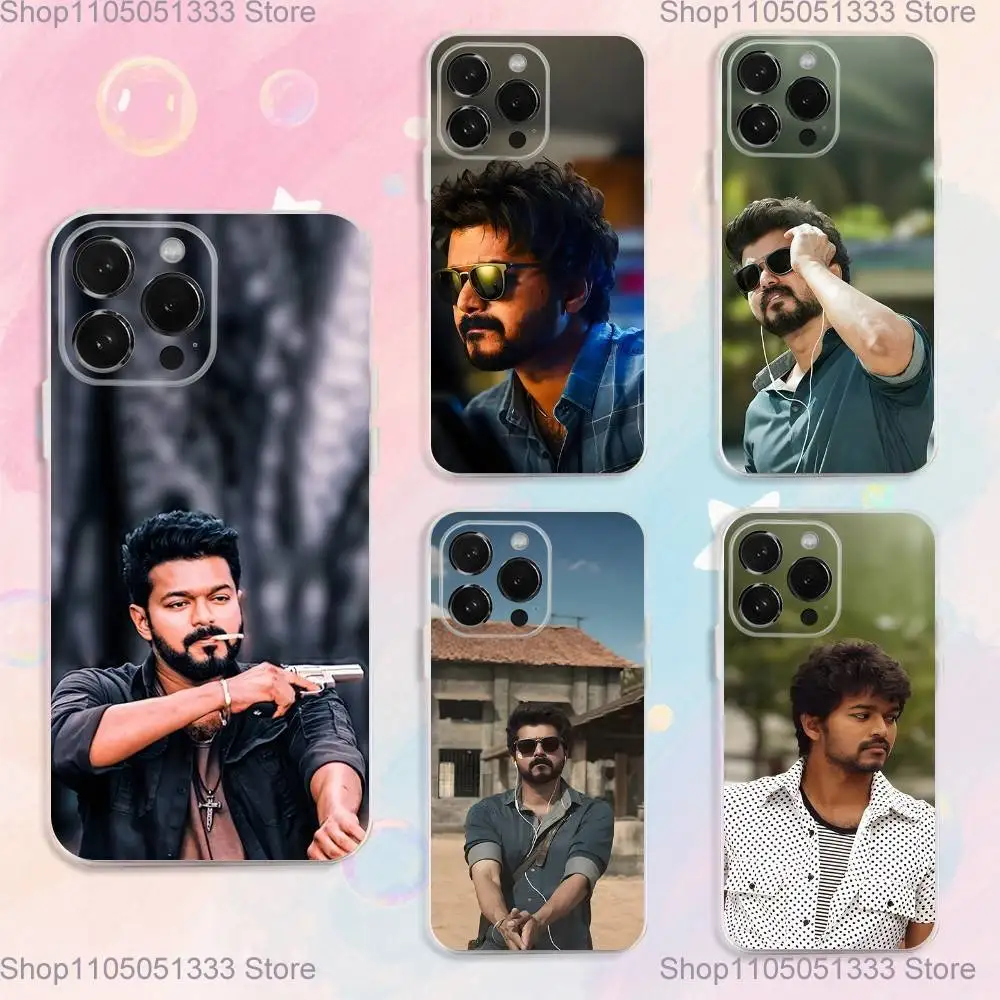 

Actor Singer T-Thalapathy Vijay Phone Case For iPhone 17,16,15,14,13,12,11 Plus,Pro,Max,XR,XS,Plus,E,SE4,Mini Transparent Cover