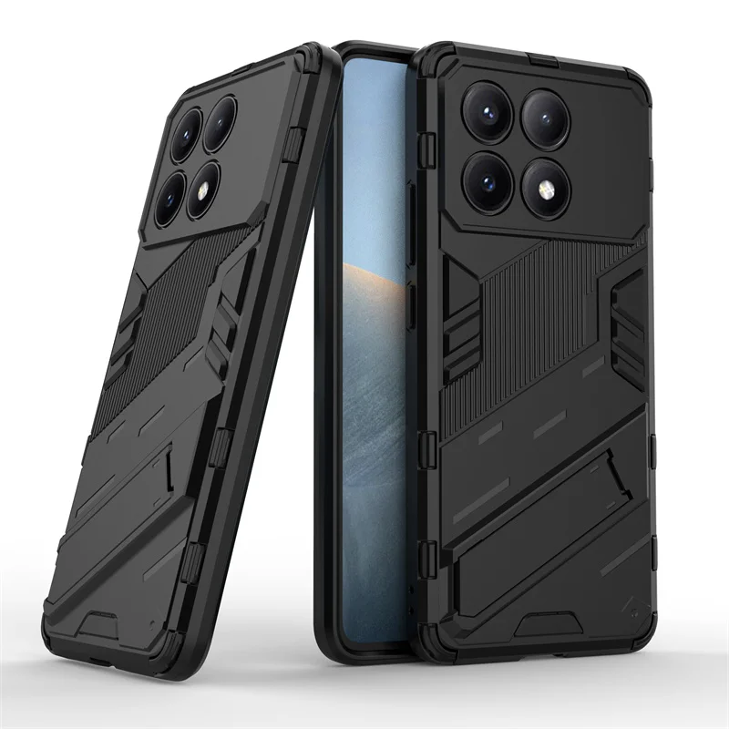 For Mi POCO X6 X5 X4 X3 Pro Armor Kickstand Case For POCO F3 F4 X4 GT M4 M6 Pro Magnetic Holder Phone Cases Little Back Cover ﻿