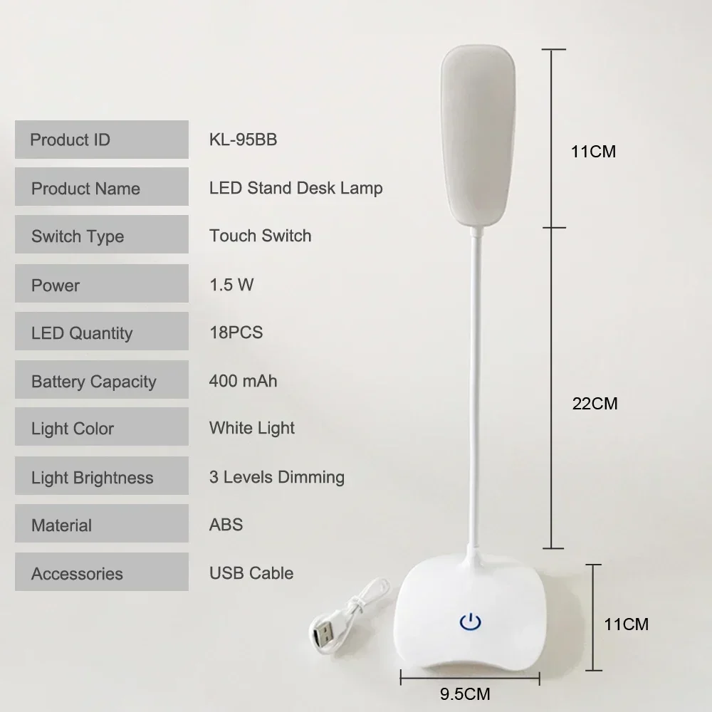 Lampada da tavolo a LED per ufficio lampada da tavolo ricaricabile luminosa per la cura degli occhi luci da studio per studenti lanterne da tavolo per lampada da lettura