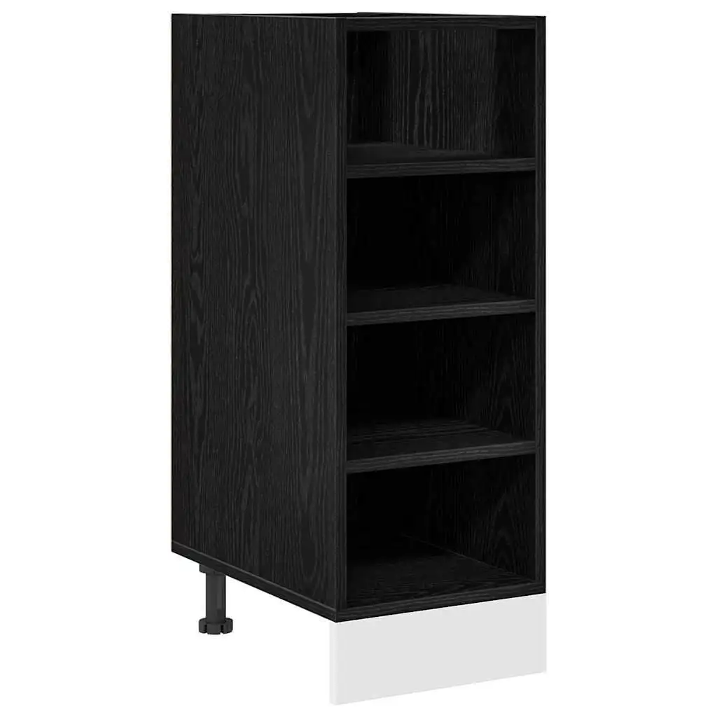 vidaXL Mueble de Cocina Bajo, Color Negro Roble, 30 x 44,5 x 81,5 cm