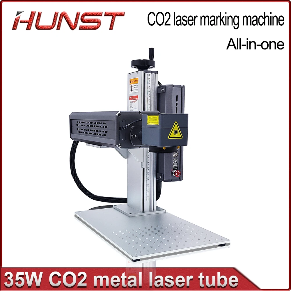 HUNST 10.6um CO2 Laser Engraving Machine 35W Metal RF Laser Tube Suitable For Leather, Acrylic, Wood, Plastic Marking