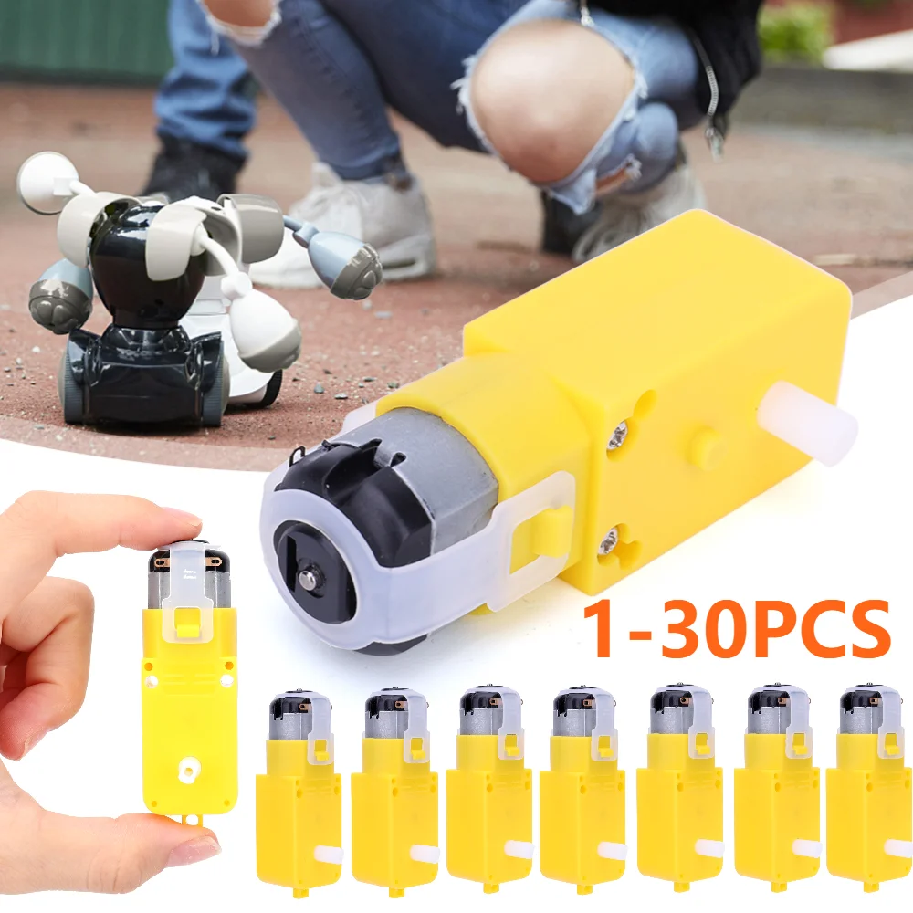 1-30PCS Dual Shaft Geared Motor Gearmotor DC 3-12V TT Motor Install EMC Smart Car Chassis Four Drive Car Motor for DIY Car Robot