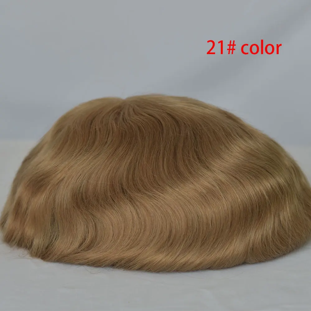 Wholesale Straight 100% Human Hair Pieces Toupee for Men 8x10 Hand Made Invisible French Lace Base Toupee for White Men Hair Wig