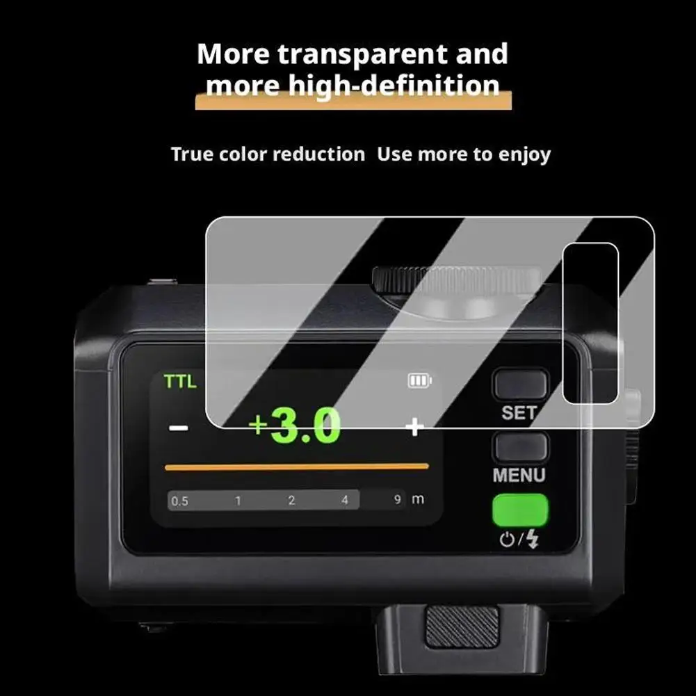ฟิล์มกระจกนิรภัยสำหรับแฟลช Godox IT30Pro แบบใส ป้องกันการตกกระแทก ป้องกันรอยขีดข่วน อุปกรณ์เสริมสำหรับแฟลชขนาดเล็ก