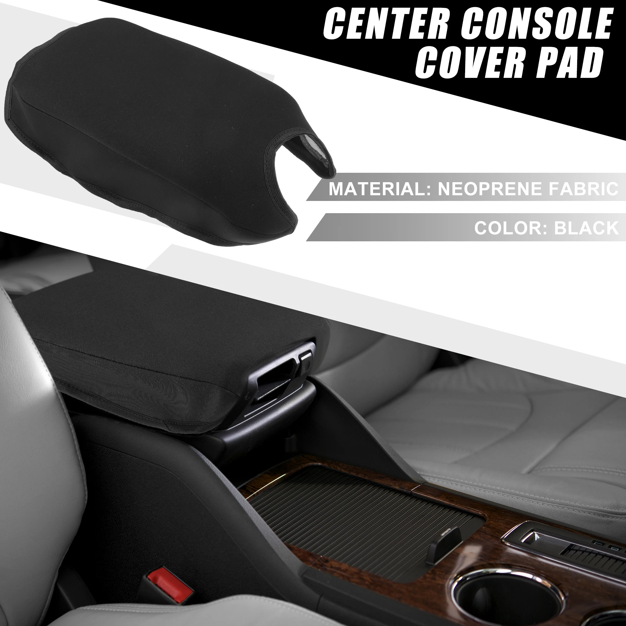 UXCELL Center Console Armrest Cover Waterproof Console Covers Pad Trim Protector for Honda HRV 2016-2022 Neoprene Fabric