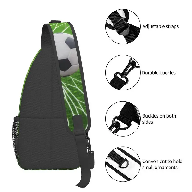 Bolsos de fútbol personalizados para hombre, bandolera de hombro para deporte, mochila de pecho, mochila de viaje, senderismo, mochila de día