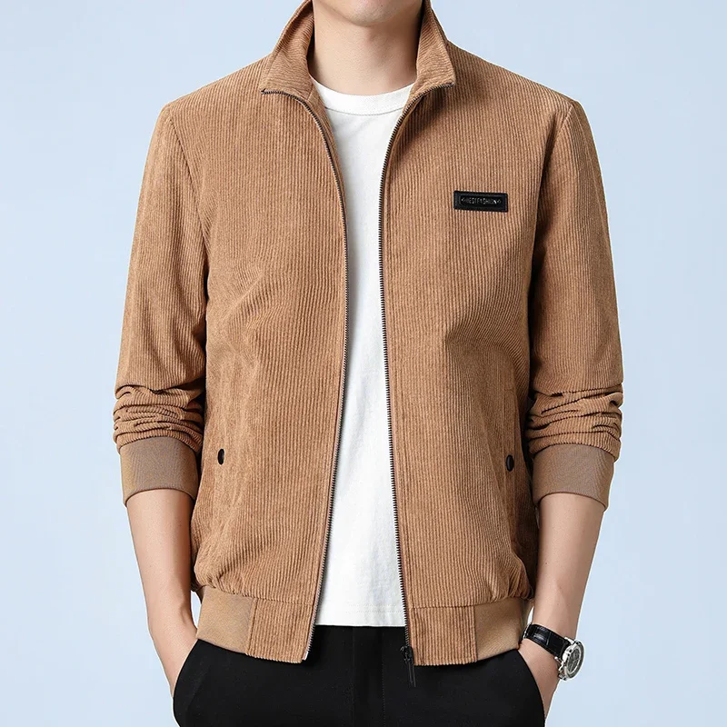 Plus Size 5XL Lightning Shipping New Corduroy Men's Jackets Simple Versatile Fall Long-sleeved Lapel Shirt Tide Men Casual