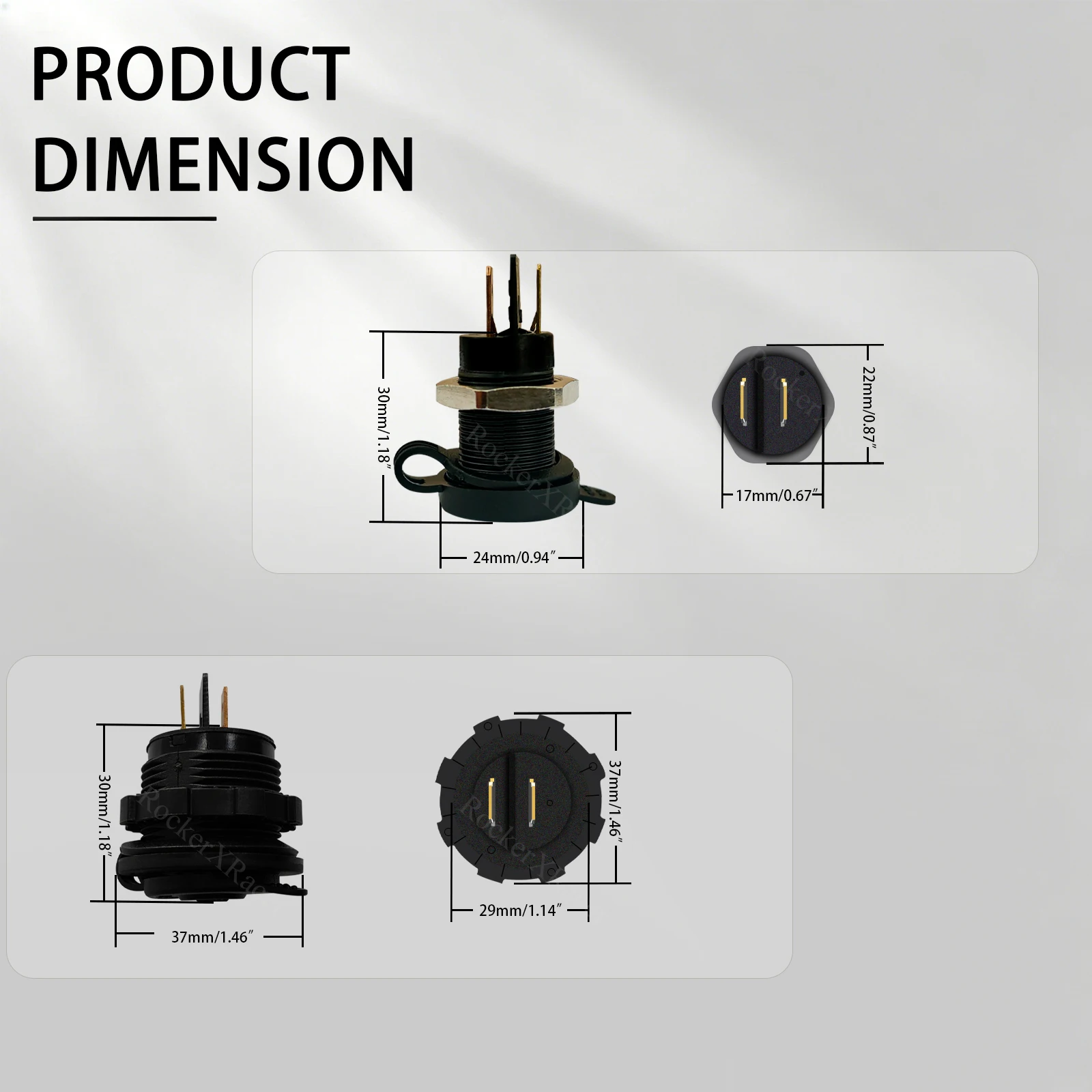 Waterproof DIN Hella Socket 12V 24V DC Power Charger Cigarette Lighter Adapter 20A Merit Socket for BMW Motorcycle & Car