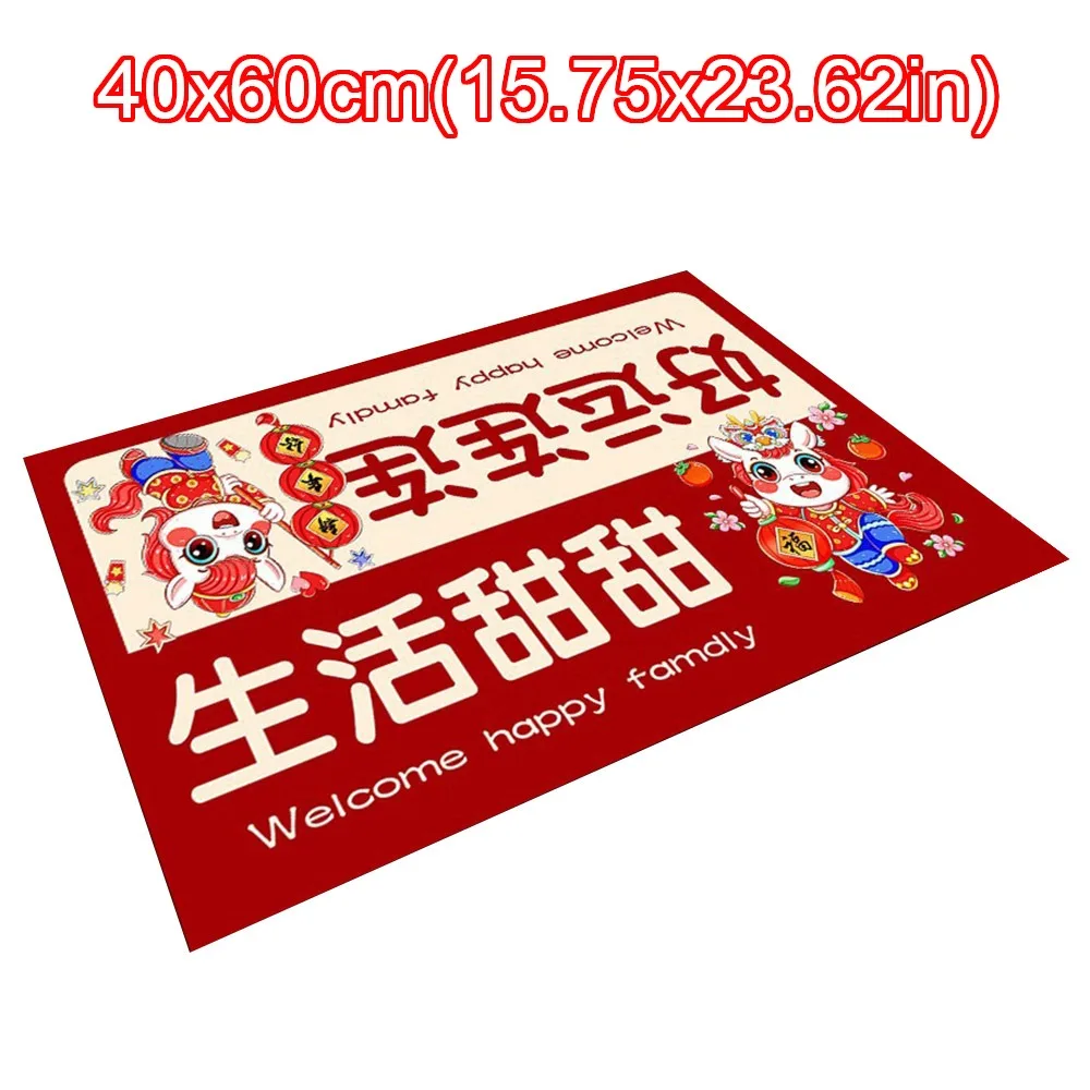 

Милый мягкий новогодний коврик для двери, нескользящий, влаговпитывающий, для ванной, 40*60 см, для ног, декор для дома