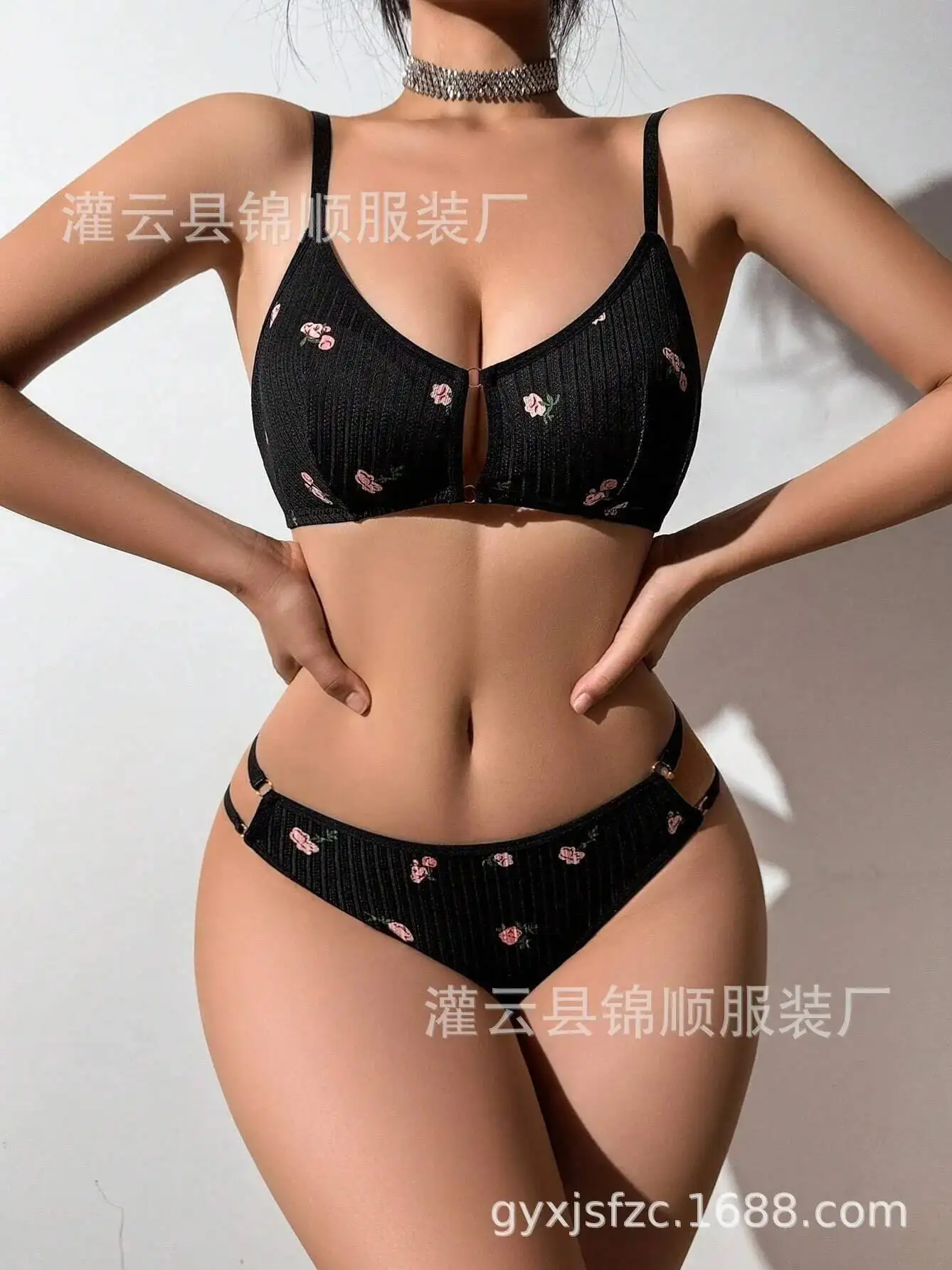 Hot Selling Lace Ultra-thin Bikini For Women Beach Vacation Holiday Pool Party Backless Deep V Suspenders Sleeveless Bikini 04RU