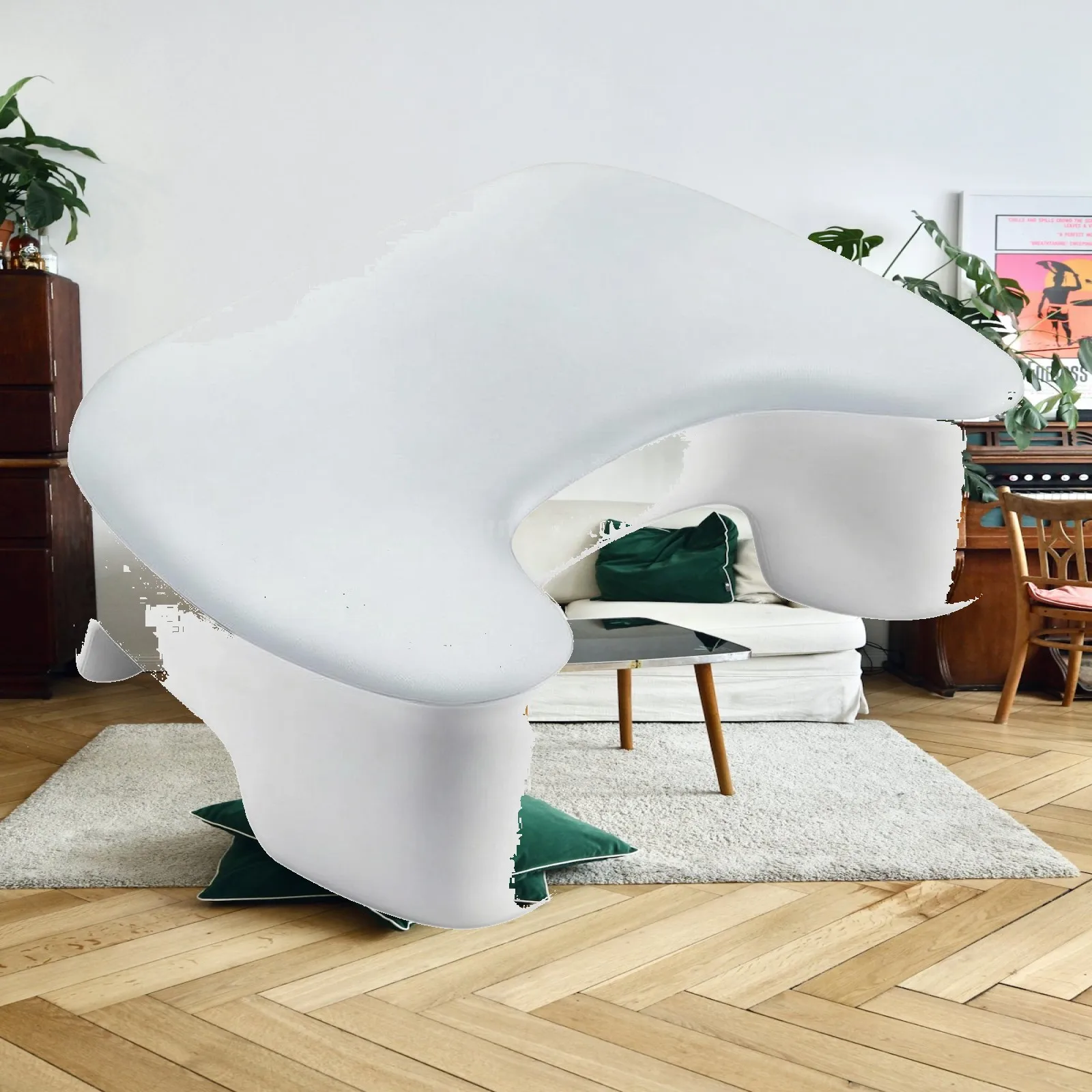 Pillow with Arm Support Sections Cooling for Home Rest, Office Workers, Students