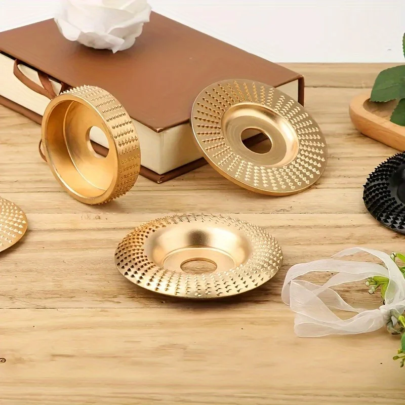 3pcs/set Woodworking Grinding Disc Three-Piece Set 98mm Wide Metal Hole Arc-Shaped Electric Grinder Carving Polishing Tool Set