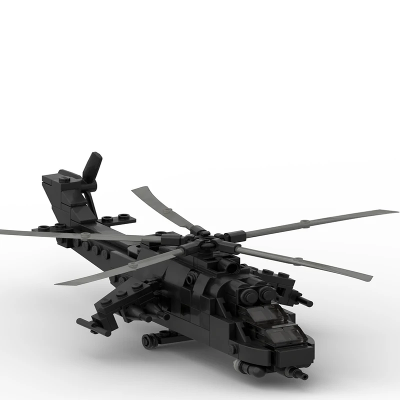 MOC Modern Military Series Mil MI-24 Hind Airport Model DIY Assembling Bricks Building Blocks Boys Puzzle Toys Kids Xmas Gifts