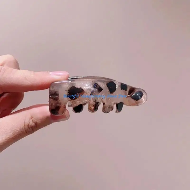 

E56A Women Animal Pattern Claw Clip Banana Hair Clip Updos Hair Holder For Daily Wear