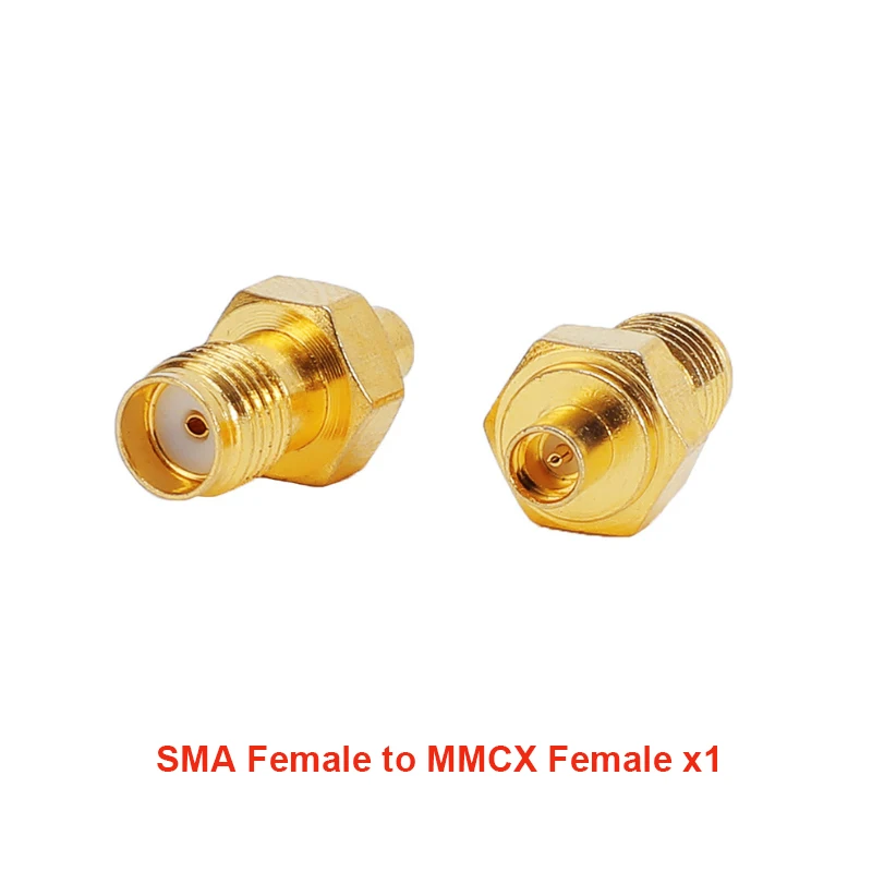 Copper Brass SMA to MMCX Male Female  Gold Plating RF Adapter for Radio Audio Signal