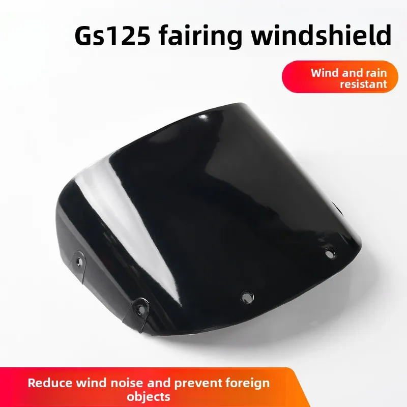 Osłona reflektora motocyklowego GS125, akcesoria z szybą deflektora powietrza, pasuje do szyby przedniej i owiewki Lingqi Suzuki Wang.