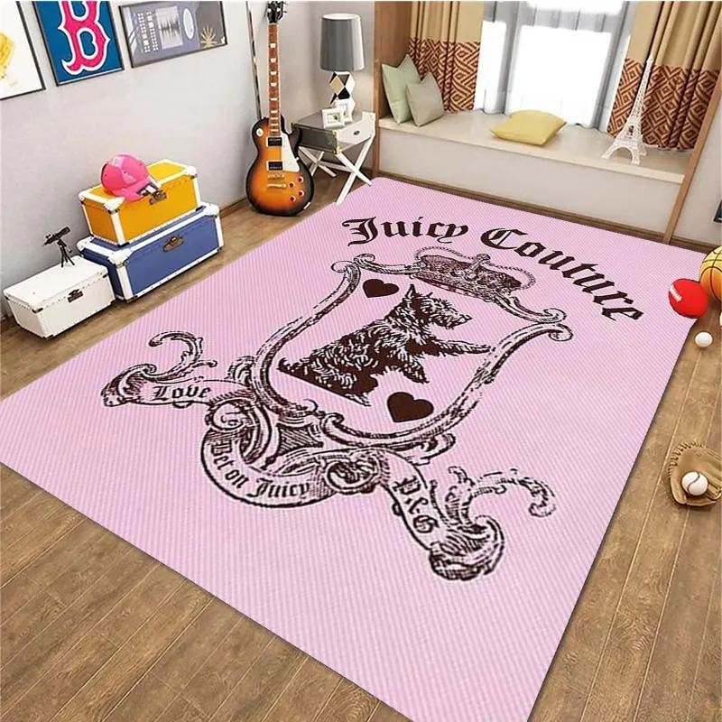 Juicy Couture Dress Fashion Brand Logo Area tappeti per soggiorno camera da letto decorazione tappeto bambini Play Room Mat tappeti antiscivolo