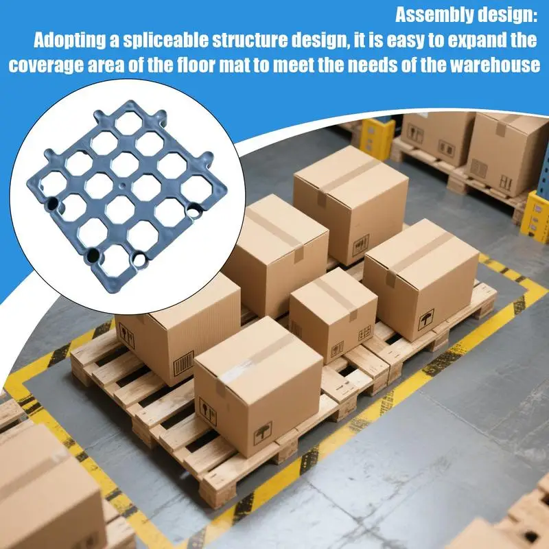 Floor Pallet Floor Riser Stand Storage Pallets Waterproof Non Slip Grids Easy Stack Cushion For Deck Basement Warehouse Closet