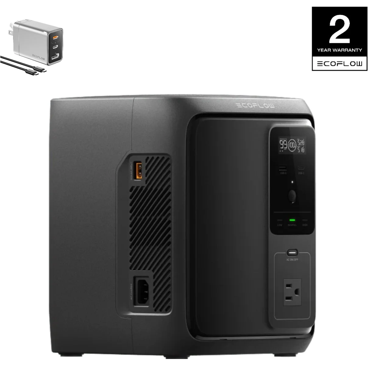 

Солнечный генератор ECOFLOW Rapid 65W GaN-C с зарядным устройством DELTA 3 1000 Air, аккумулятором LiFePO4 960 Вт·ч, выходом переменного тока 500 Вт