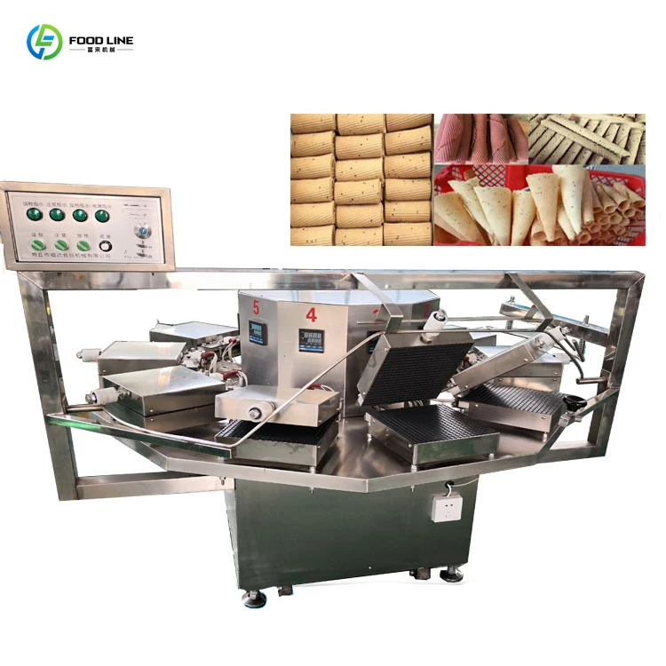 Wafer Stick Making Machine Customized Ice Cream Cone Wafer Biscuit Machine Automatic Egg Roll Making Machine Catering