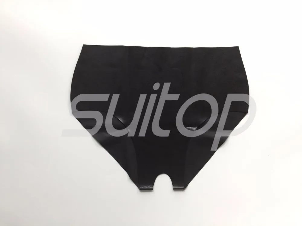 

Suitop Super sale latex briefs with crotch hole for women size M EUR (size -10-12) & Black only latex shorts