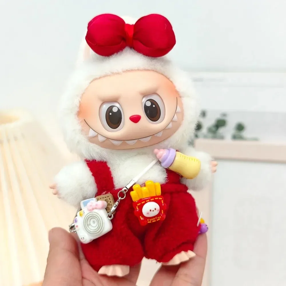 

Одежда для кукол Labubu, одежда для кукол одного или двого поколения, одежда с подвеской Labubu, одежда для малышей, свитер с медвежьими ушками, комплект шляп с медвежьими ушками