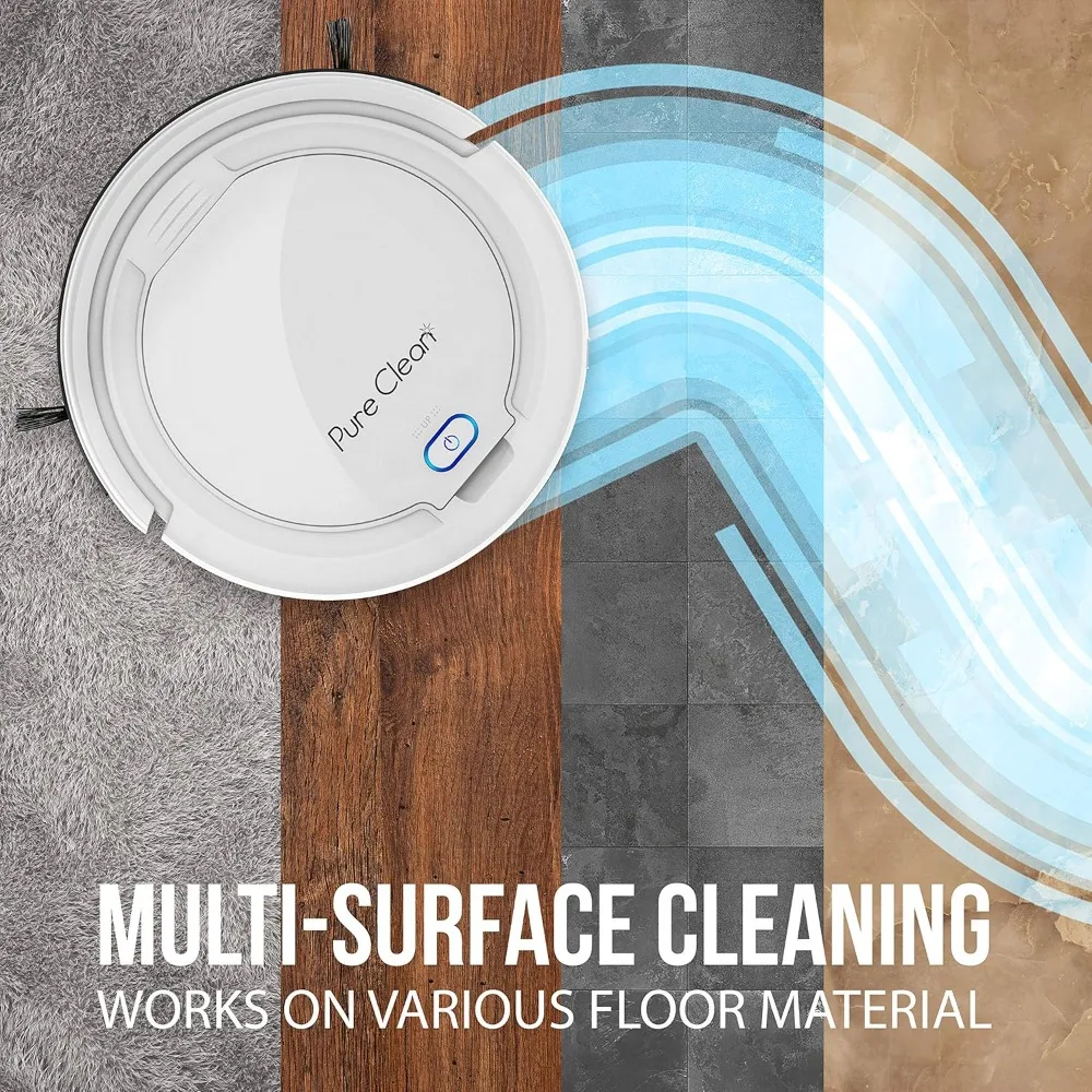 Smart Automatic Robotic Vacuum Cleaner,Slim Rechargeable Electric Automatic Robot Vacuum Cleaner w/,Self Programmed Navigation