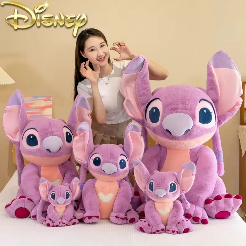 Jouets en peluche Disney Cartoon pour enfants, Minnie, point rose, grand oreiller, poupées mignonnes, cadeaux de Noël, nouvelle vente