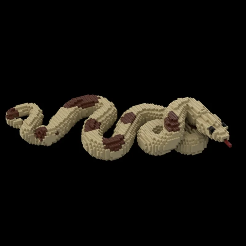 3951 elementów MOC rzeźba zwierzęca wąż Model do składania Klocki konstrukcyjne DIY Prezent na Boże Narodzenie kreatywne zabawki pomysł dla dzieci