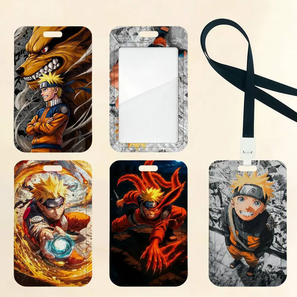 Anime U-Uzumaki N-Naruto Card Holder Cardcase Bank Credit Student ID Subway Work Permit Badge Holder Door Card