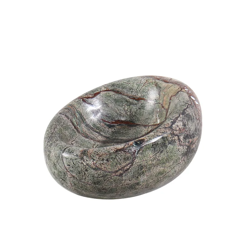 

Modern light luxury high-end natural marble fruit plate storage plate ornament