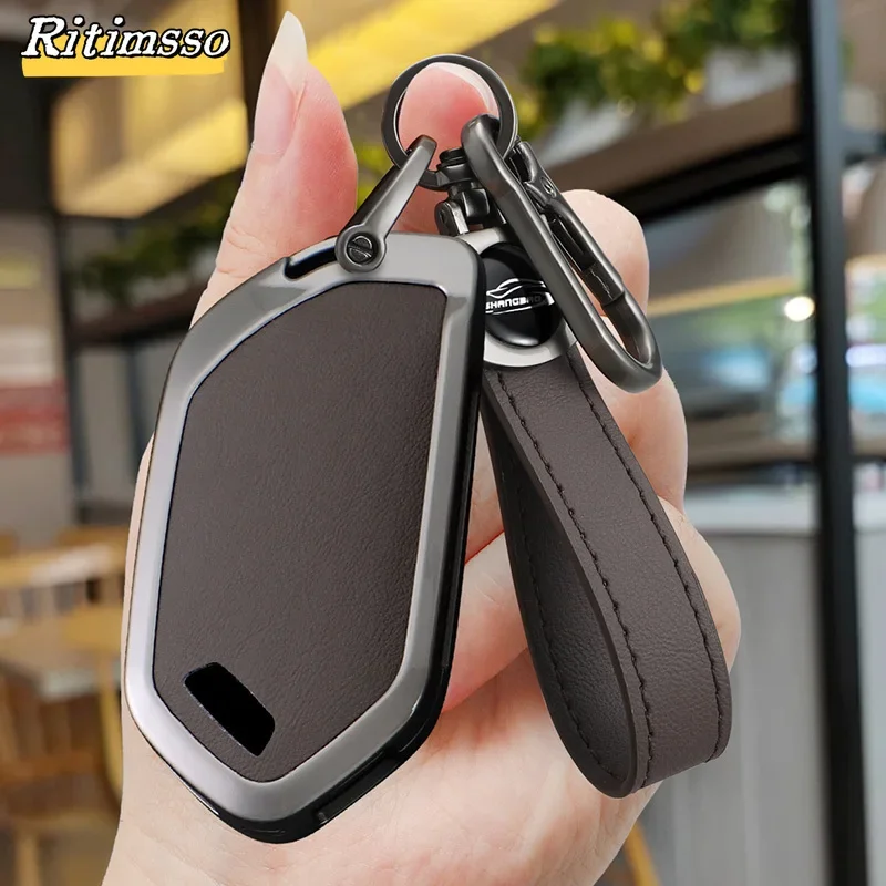 9 Buttons Alloy+ Leather Car Key Case Cover for Kia Ka4
