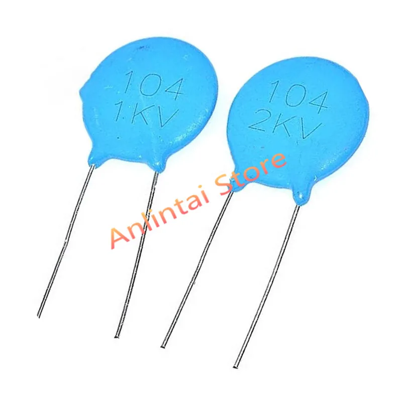 

10PCS High voltage ceramic capacitor 104 1KV 104 2KV 104 1000V 0.1UF 2000V 104 P=10 capacitive resistance