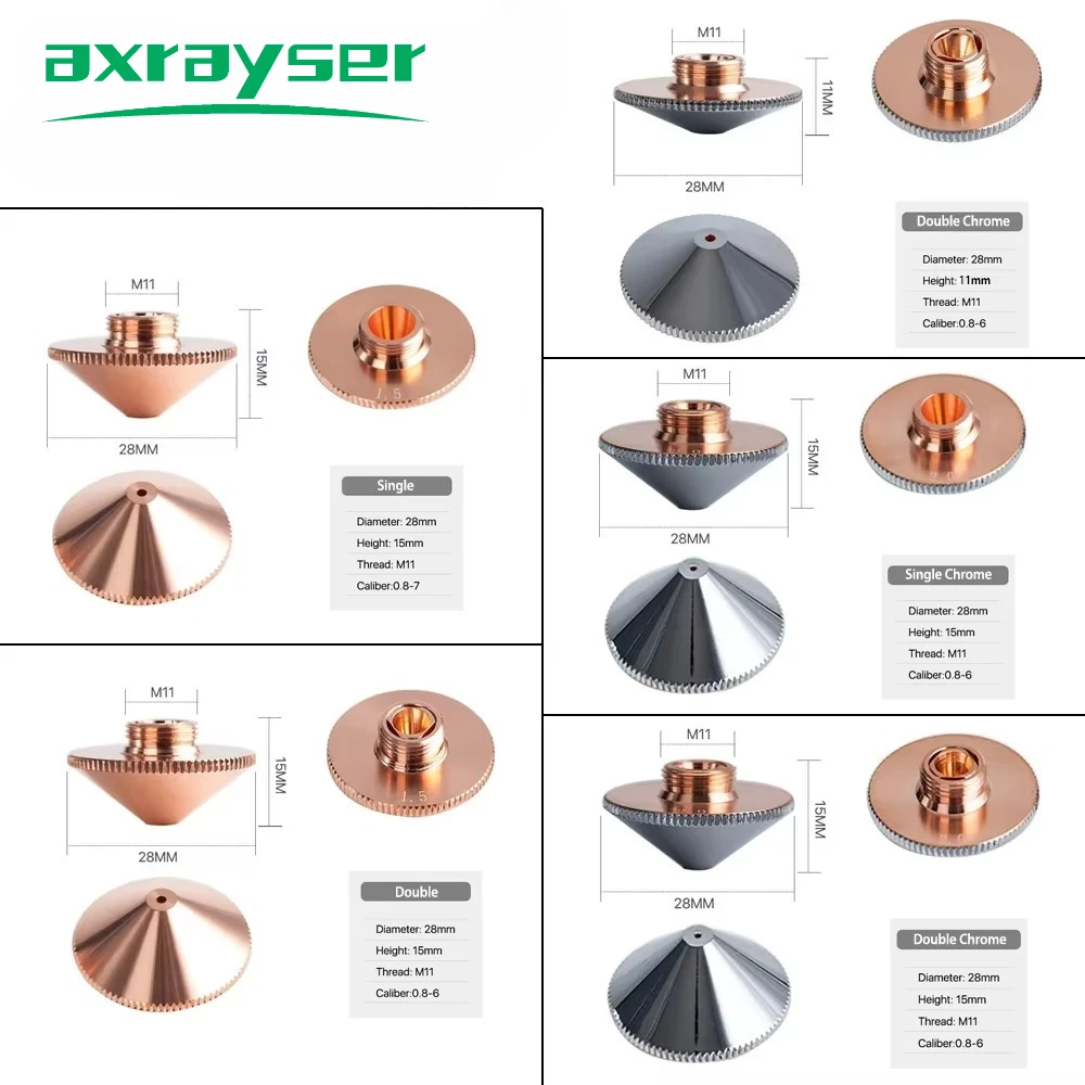 หัวฉีดเลเซอร์เดี่ยวคู่ชั้น D28 32 มม.สําหรับ Raytools Precitec WSX HSG Bodor HANS เส้นใยตัดเครื่อง