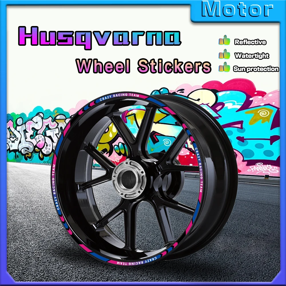 

Motorcycle Wheel Sticker For Husqvarna 701 TC 125 250 FC450 FC250 FC350 FE TE Stripes Tape Waterproof Reflective Rim Decals