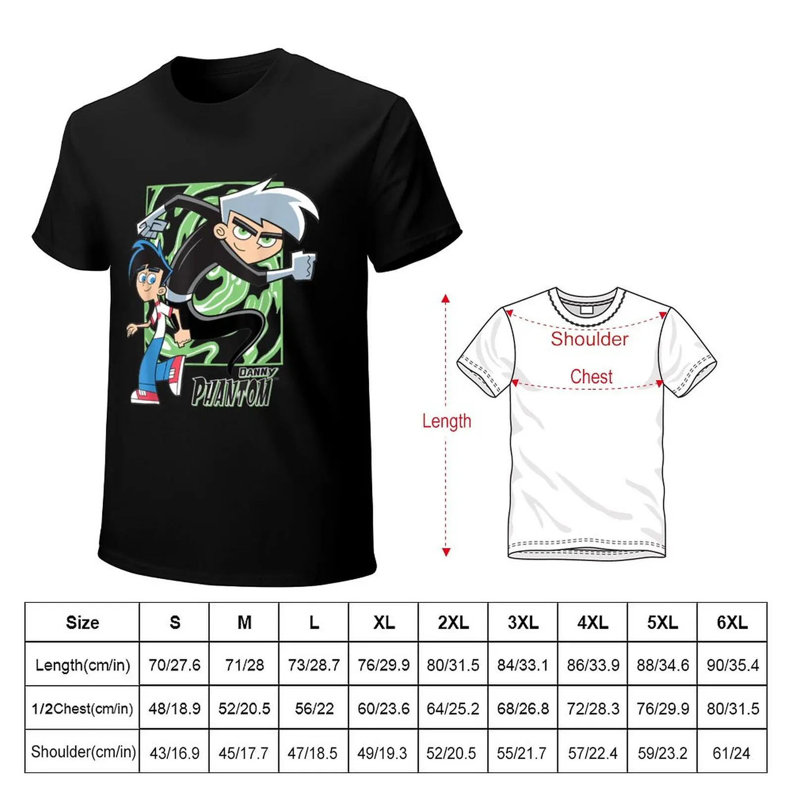 Danny Phantom With Both Danny And Phantom T-Shirt hippie clothes plain mens t shirt graphic