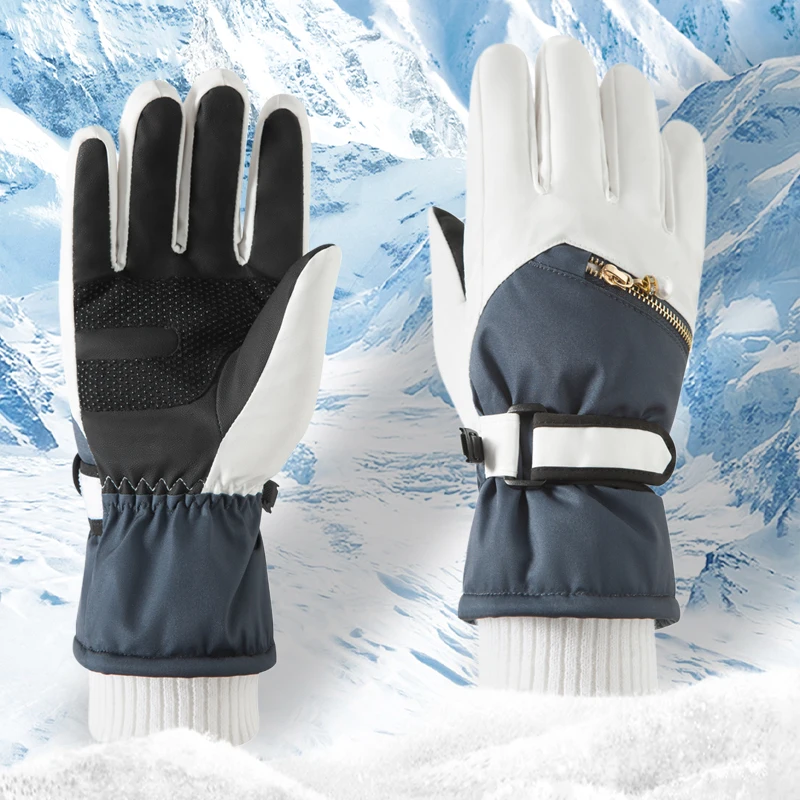 

Женские модные зимние теплые лыжные варежки, утолщенные ветрозащитные женские зимние спортивные перчатки на открытом воздухе, женские зимние велосипедные перчатки