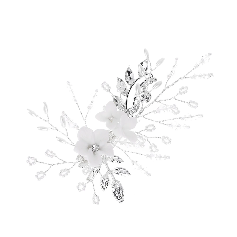 

Rhinestone Wedding Accessories Hairpin for Headpiece Women Headgear White Bridal Headdress Decoration Bride