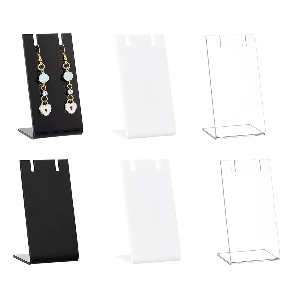 

Portable L-shaped Earrings Ear Studs Jewelry Display Holders Organizer Showcase Fashion Jewelry Earrings Desk Organizing