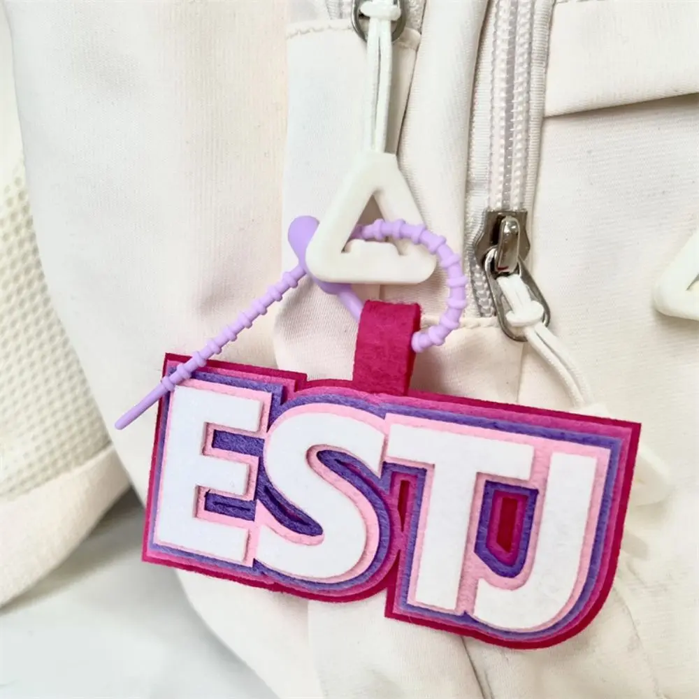 

Funny Letter MBTI Key Chain Colorful Styles Keyring Non-woven Pendant Charms Korean Style 16 Type Personality Key Chain Children