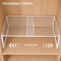 Étagère de placard télescopique empilable, panneau de séparation de garde-robe extensible et rétractable, organisateur d'armoire de séparation à couches réglables 1