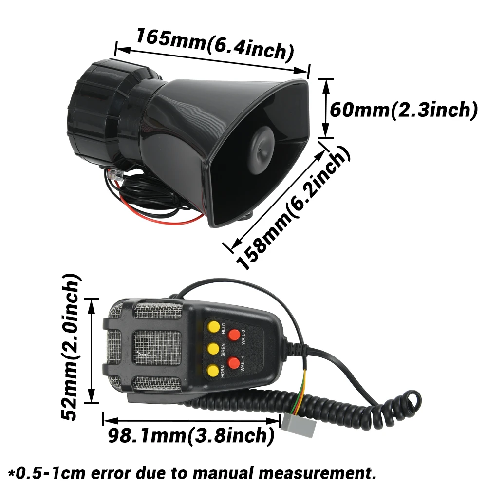 12V Car Alarm Horn …