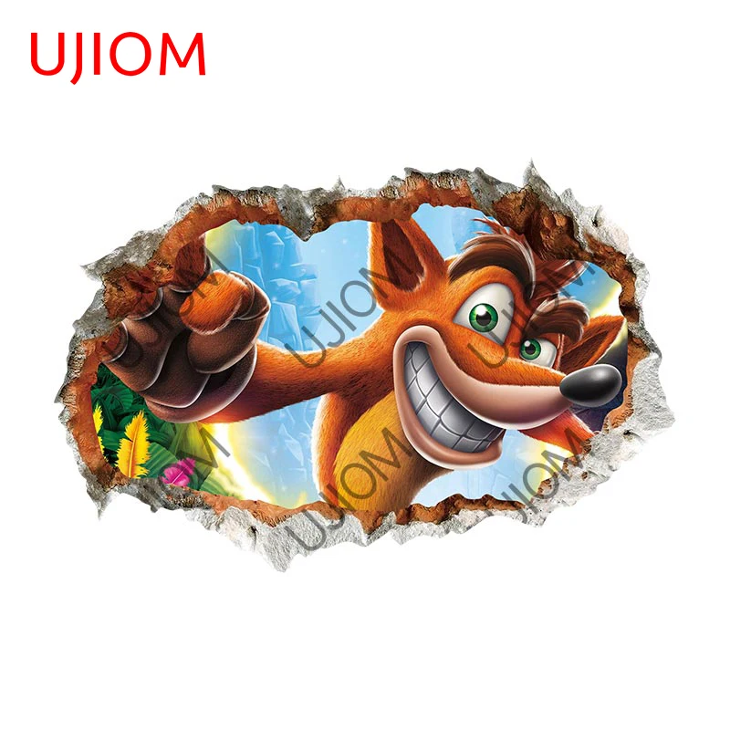 UJIOM 13cm X 8.7cm Adventure Crash Bandicoot Wall Sticker Graphics Vinyl Windows Sofa Wall Vestibule Decal Wallpapers Home Decor