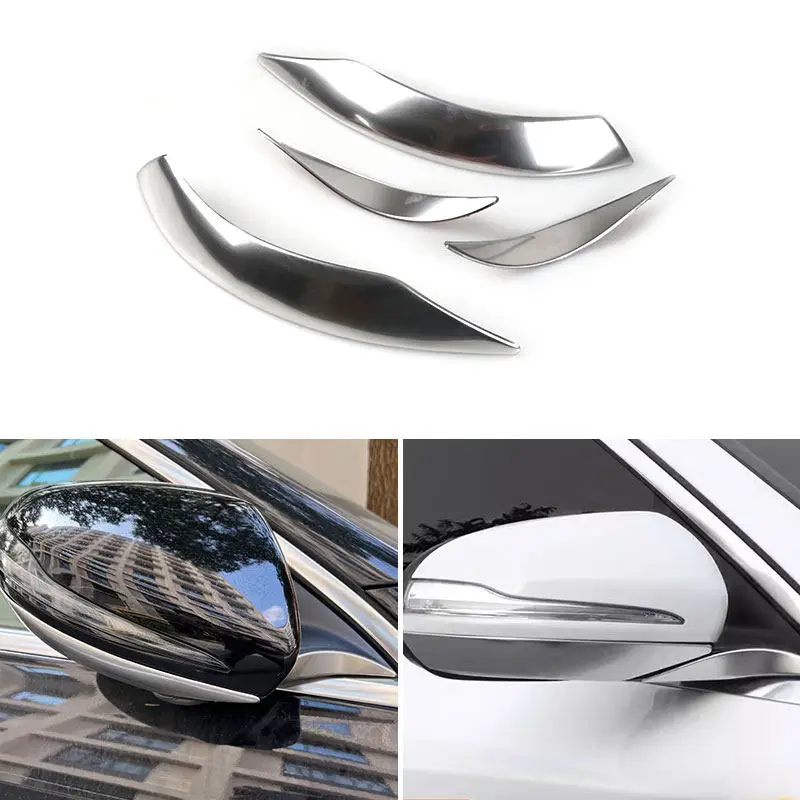 

Для Mercedes Benz C class W205 C180 C200 2015 2016 2017, рамка зеркала заднего вида из нержавеющей стали, накладка на боковую дверь, зеркало