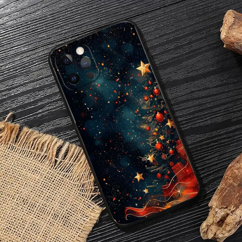Christmas elements Phone Case For iphone 15 Pro Max Case For iPhone 14 11 12 13 Mini 15 Pro 14Plus XS 7 8 SE2 Case Soft Cover