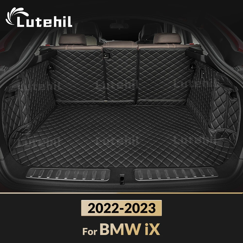 

Для BMW iX 2022 2023, автомобильный коврик для багажника с полным покрытием Lutehil, чехол для багажника автомобиля, подкладка для багажника, аксессуары для интерьера